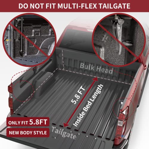 Oedro Tri-Fold Truck Bed Soft Tonneau Cover Compatible With 2019-2023 Chevy Silverado/Gmc Sierra 1500 New Body Style, Fleetside 5.8 Feet Bed W/O Multi-Flex Tailgate #TOP1