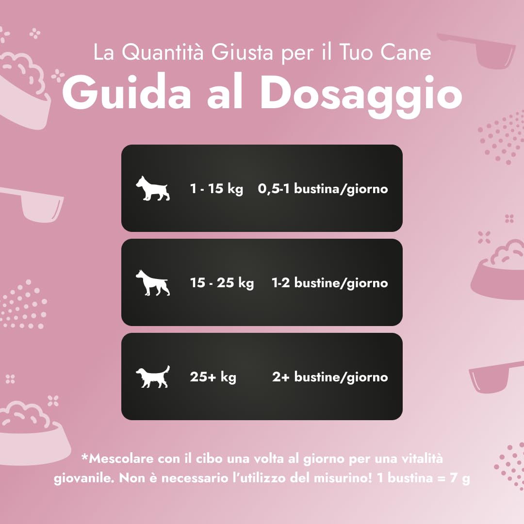 Pawse Aging Collagen – Integratore Anti Età Naturale per Cani con Triplo Collagene, Vitamine e Prebiotici – Per Pelle, Pelo, Articolazioni, Digestione e Immunità (1x 210 g)