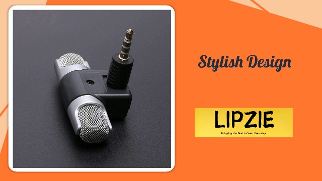 Lipzie Mini 3.5mm Jack Microphone Stereo Condenser Microphone for