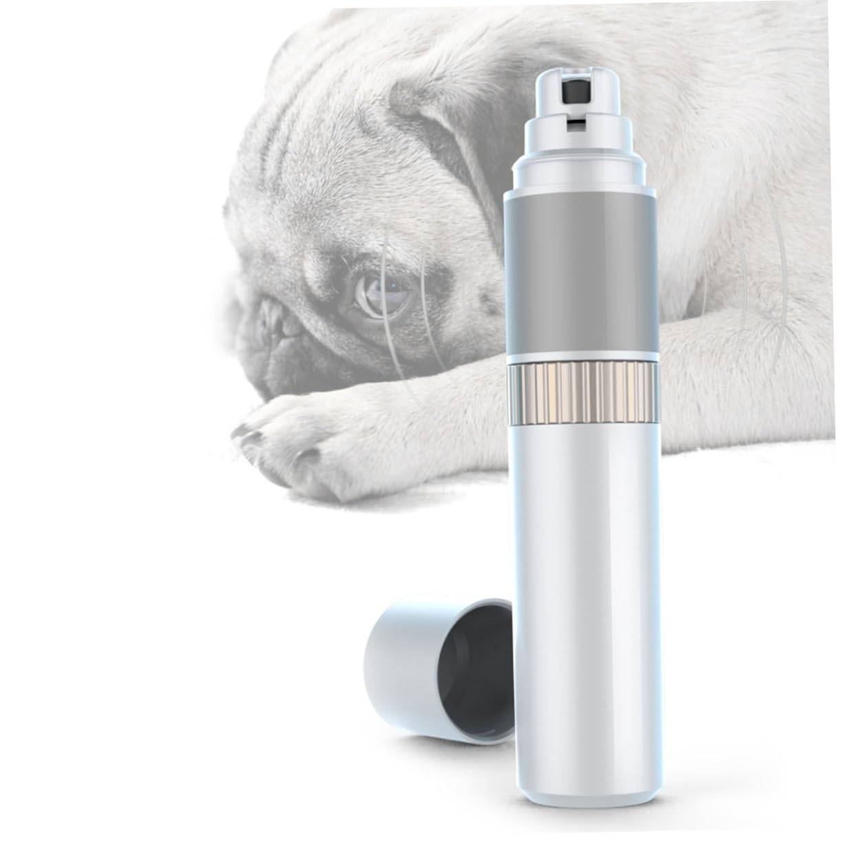 Kisangel Coupe-Ongles Électrique pour Animaux USB Rechargeable Design Silencieux en Abs PC Pa pour Chiens et Chats Blanc 3,7v 2000mah Soin des Griffes Facile