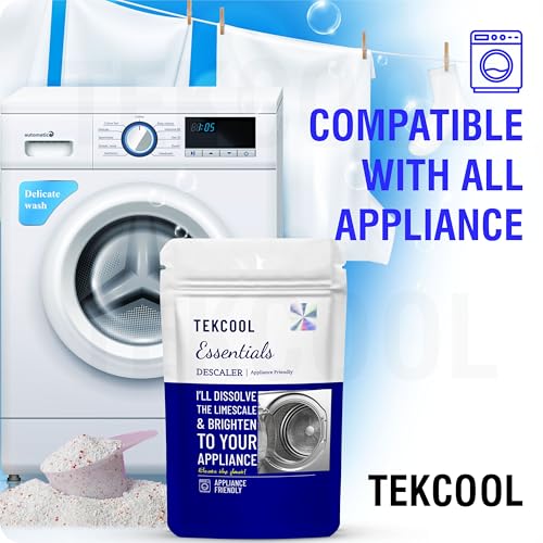 Image of TEKCOOL Washing Machine Cleaner, Descaler for Washing Machine Front Load and Top Load, Washing Machine Cleaning Powder, Descaling Powder for Washing Machine (Blue, Pack of 6)