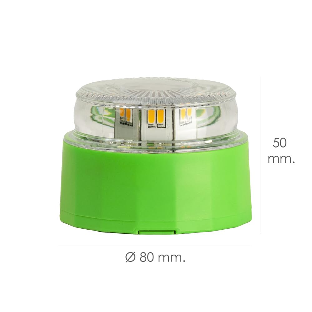 Luz Emergencia V16 Geolocalizable DGT – Baliza Homologada con GPS, SIM 13 años, Conectada DGT 3.0, 24 LED, Visible 1Km, Base Imán, IP54, 3h autonomía, Pilas Incluidas, Obligatoria España 2026