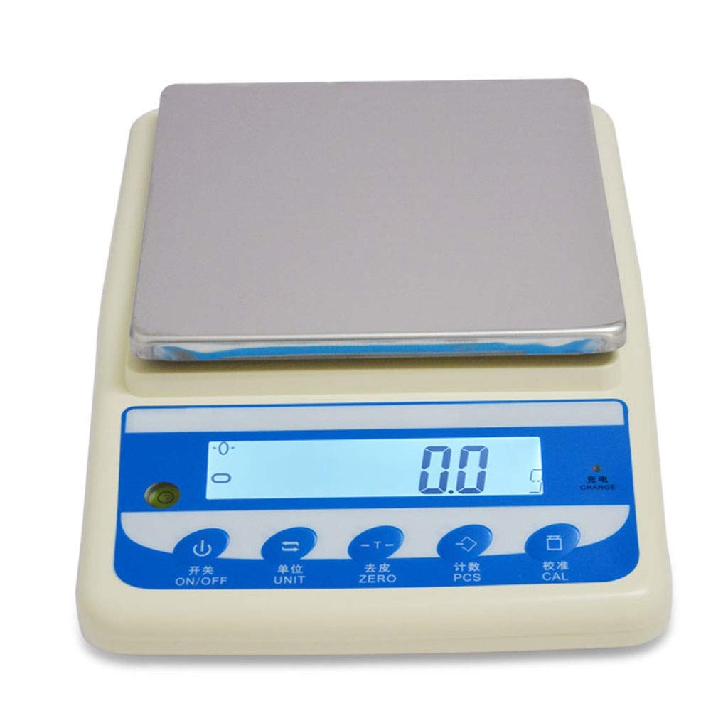 Czujniki o wysokiej precyzji Wagi cyfrowe Wyświetlacz LCD Stal nierdzewna Liczba ABS do eksperymentów Ważenie biżuterii (rozmiar: 7,5 kg/0,1 g) (5 kg/0,1 g)