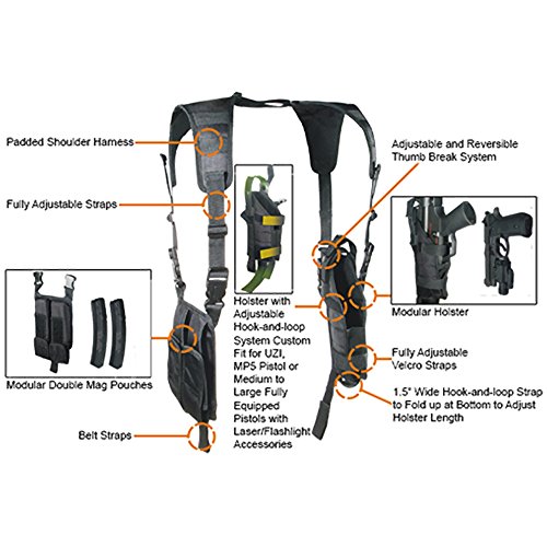Utg Le Grade Vertical Shoulder Holster, Black #TOP3