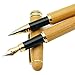 AIVN Natural Handcrafted Bamboo Fountain Pen and Ball Point Pen Duo Gift Set for Signature Calligraphy