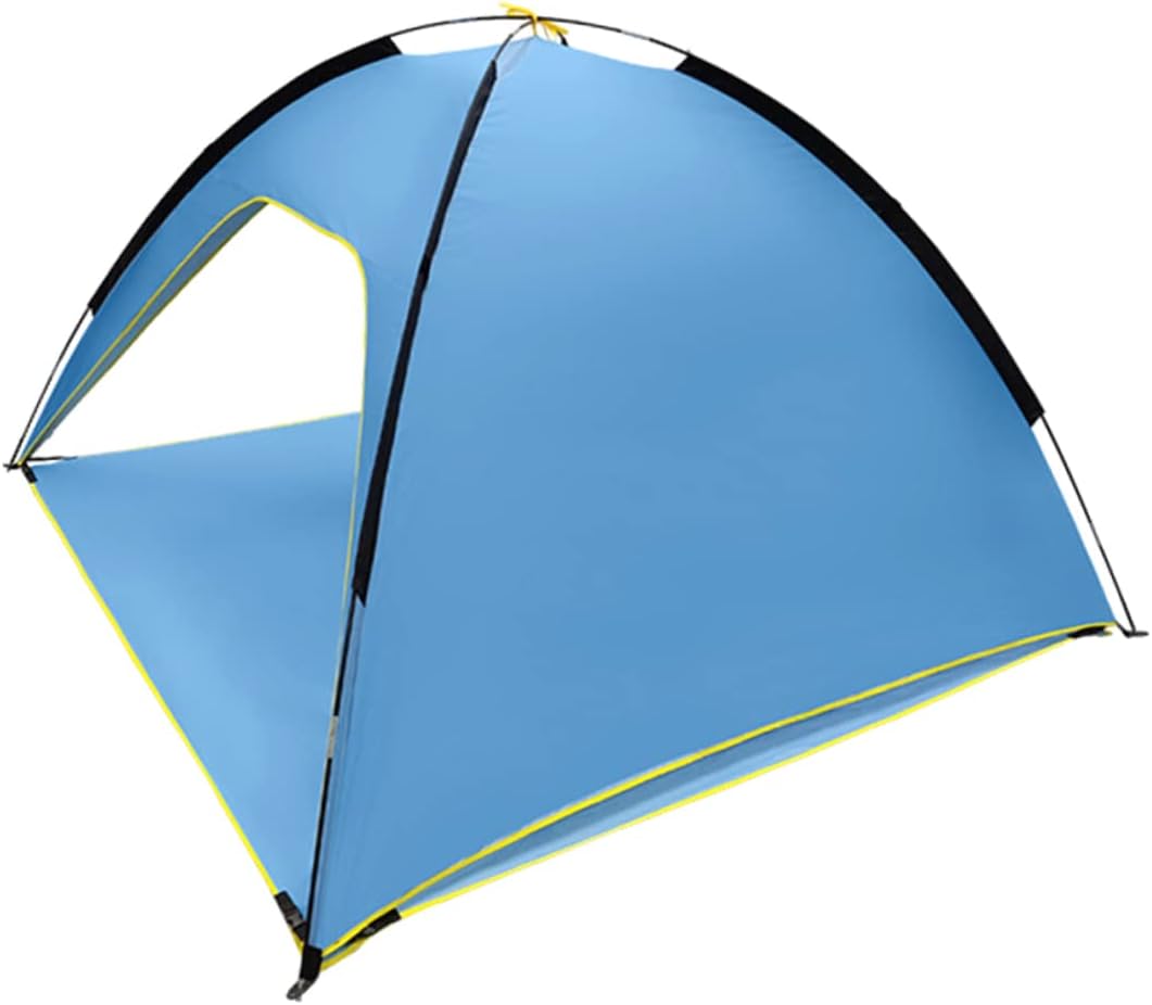 Camping Tent Shelter Canopy Instant Setup Ventilated Sun Protection Tent for Beach Outdoor Park Family Blue