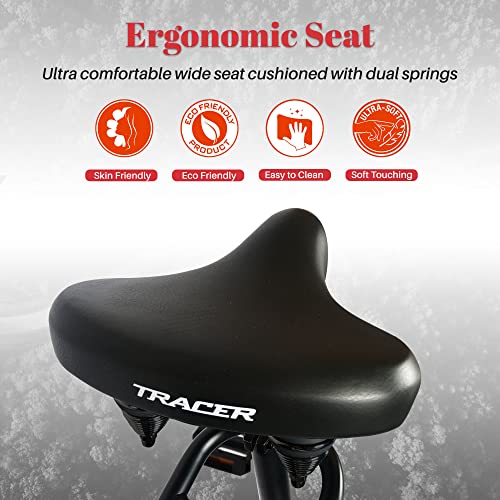 Bicicleta Cruiser Tracer Harman, estilo chopper, neumáticos fat de 26" x 4", frenos de disco delantero y trasero, manillar elevado, 1 velocidad miniatura 5