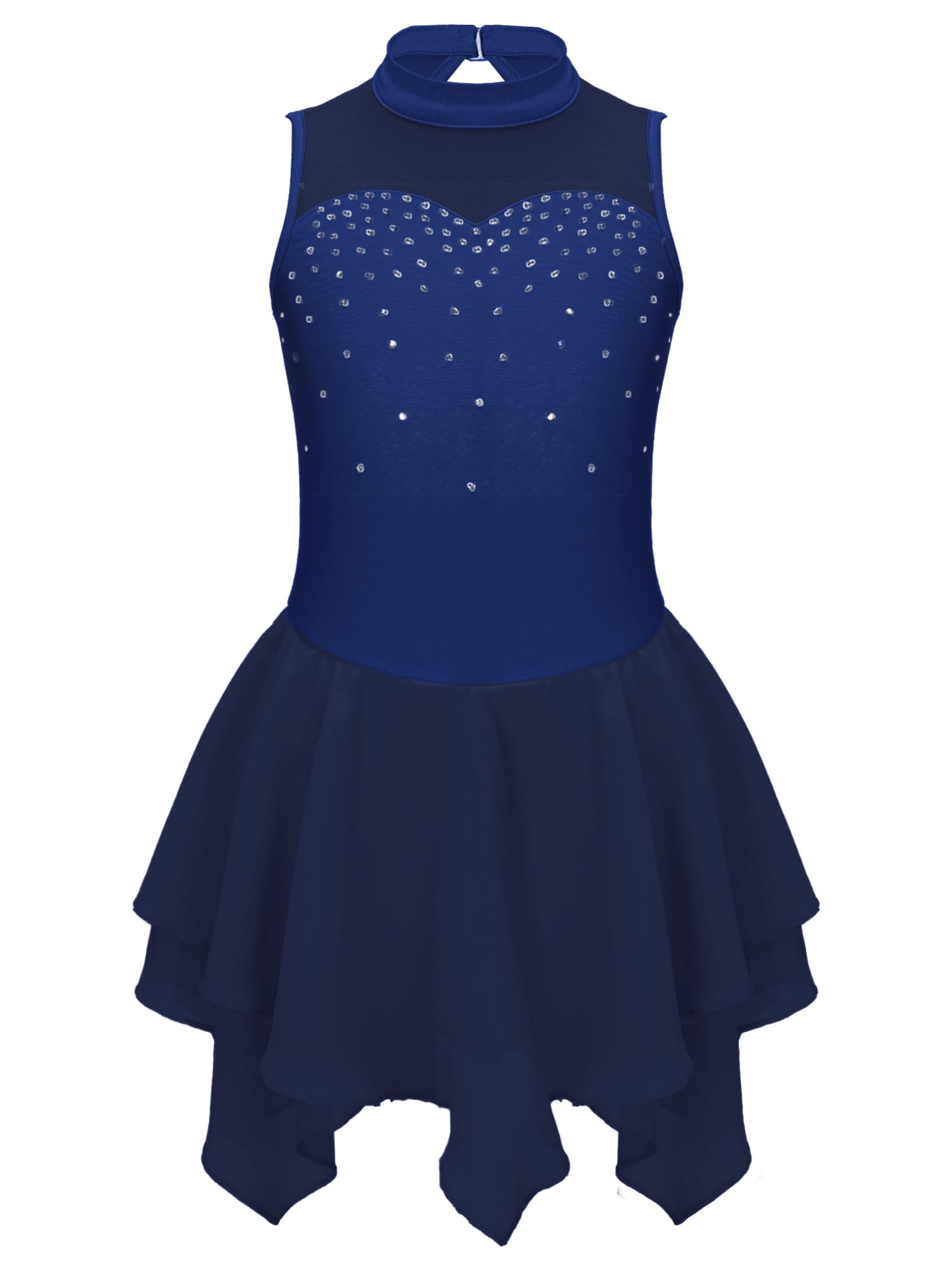 IEFIEL Maillot Patinaje Artistico Niña Vestido Brillante de Danza Ballet Leotardo Gimnasia Ritmica Maillot Ballet de sin Manga Disfraz de Bailarina — view 27