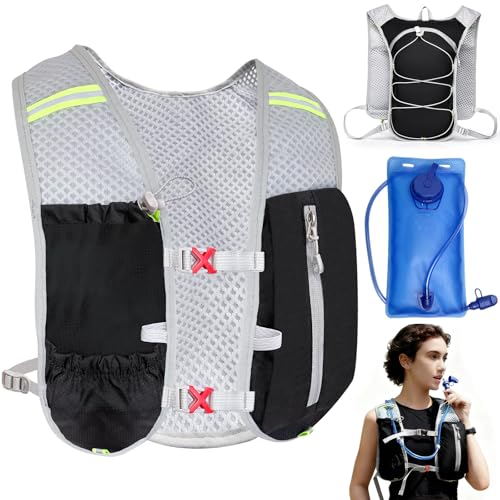 Gilet de course à dos d'hydratation léger avec poche d'eau 2L homme femme