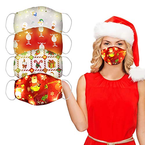 Mipan Weihnachtsleuchtende LED-Masken Leuchtende Staubmaske Cover