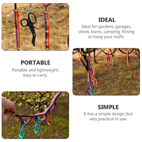 CLISPEED 4 Peças de Corda de Acampamento Ao Ar Livre Cabides de Corda Pendurada para Acampamento Ace