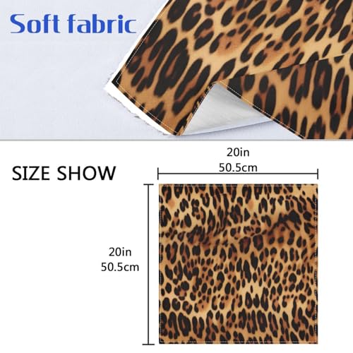Servilletas de tela cuadradas estampado leopardo 6 unidades miniatura 7