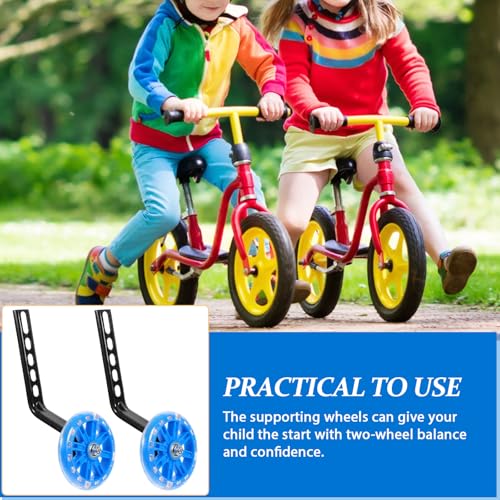 Ruedas de Entrenamiento para Bicicletas, 1 Par de Estabilizadores Ajustables Azules para Equilibrio y Aprendizaje miniatura 6