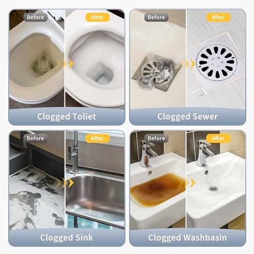 Image of Toilet Plunger, Drain Clog Remover, Plungers for Bathroom, High-Pressure Air Drain Blaster with Real-Time Barometer Powerful Heavy Duty Toilet Snake for Sink, Floor, Kitchen Clogged