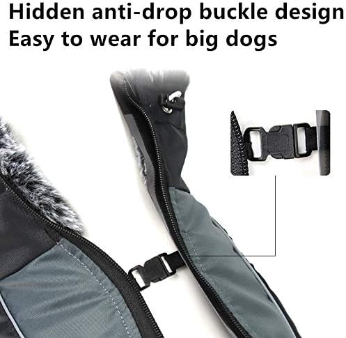 Miniatura 5 de Ropa cálida para perros grandes para otoño e invierno, impermeable, para perros grandes, disfraces de algodón grueso para perros grandes