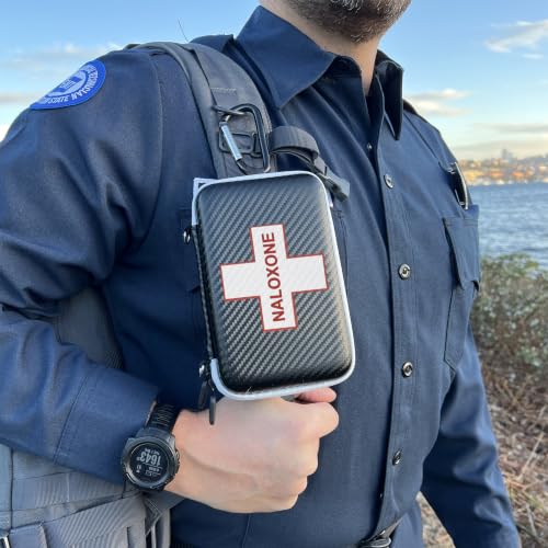 Image of Naloxone Carry Case for Opioid Overdose Kits - Protective & Water Resistant Hardshell - Holds All Naloxone Formulations Does Not Include Naloxone or Accessories (Case Size 7 inch x 4.5 inch x 2 inch)(Orange 100)