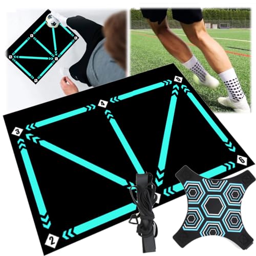 BLOOOK Esterilla de Fútbol (90 x 60 cm) - Interior para el Hogar, Entrenador Solo, Ayuda para Entrenamiento, Material y Accesorios