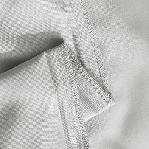 Image of NTBAY Queen Duvet Cover Set, 1 Duvet Cover and 2 Pillow Shams, Soft Brushed Microfiber Comforter Cover with Zipper Closure, Light Grey
