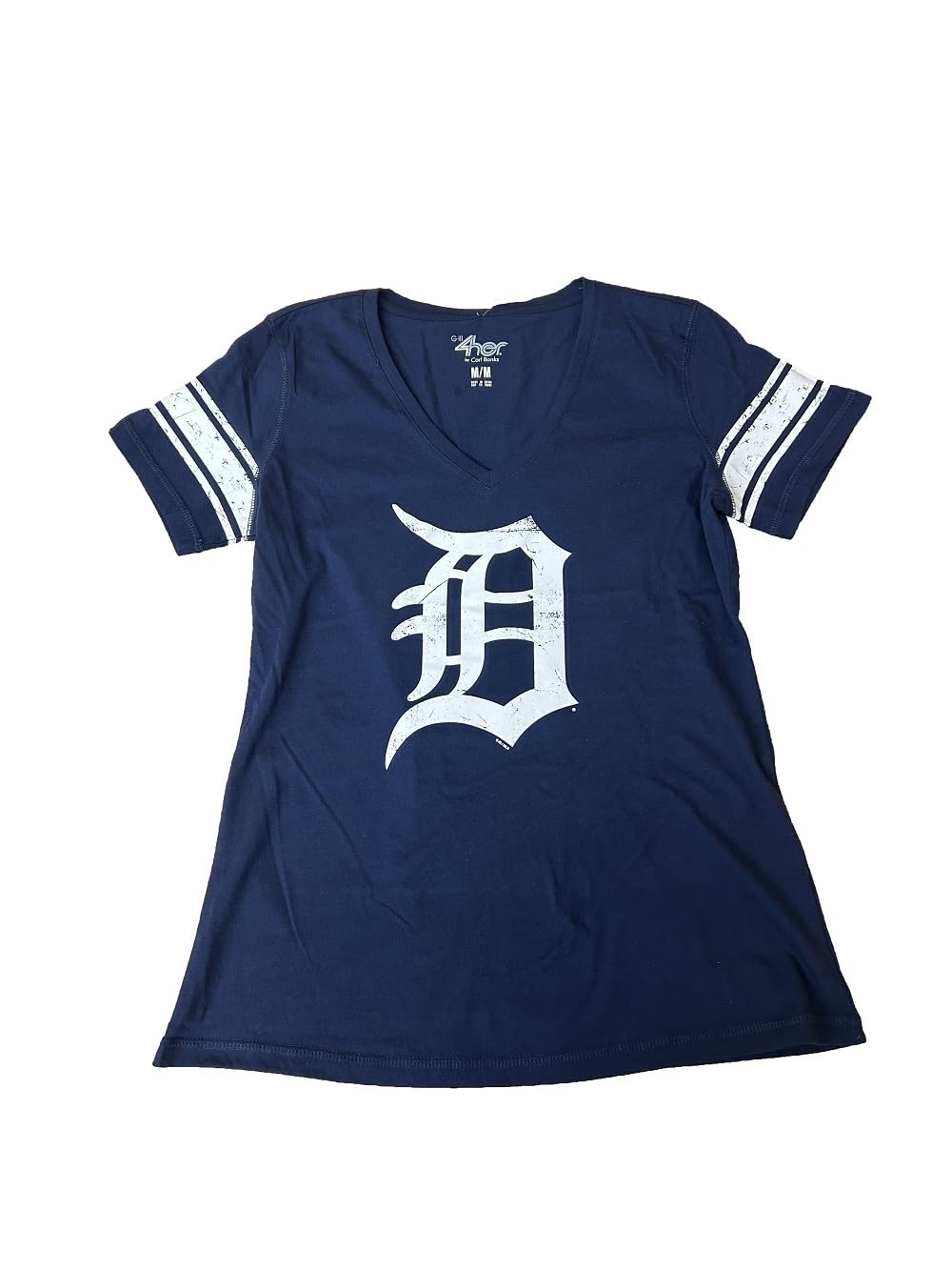 G-III Sports MLB Women's Ballpark Distressed V-Neck T-Shirt