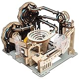 Motorized 3D Wooden Puzzles Marble Run Set for Adults & Teens, Mechanical Marble Run Model Kit to Build, Fun STEM Engineering Gift & Unique Desktop Decor, Christmas Birthday Gift
