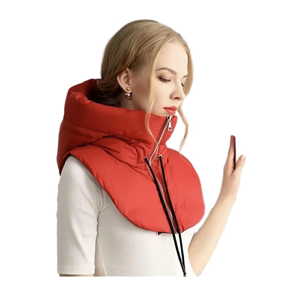 Gorro de invierno con bufanda de anillo integrada para viento frio