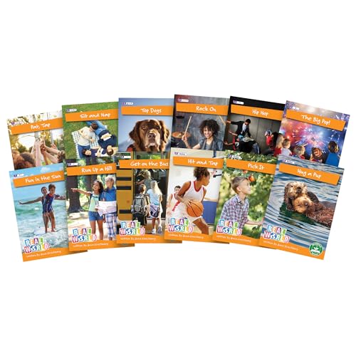 Image of Junior Learning: Real World - Phase 2 - Non-Fiction Hi-Lo Decodables, 6 Books, Letter Sounds, Week-By-Week Rainbow Phonics, Kids Reading Development