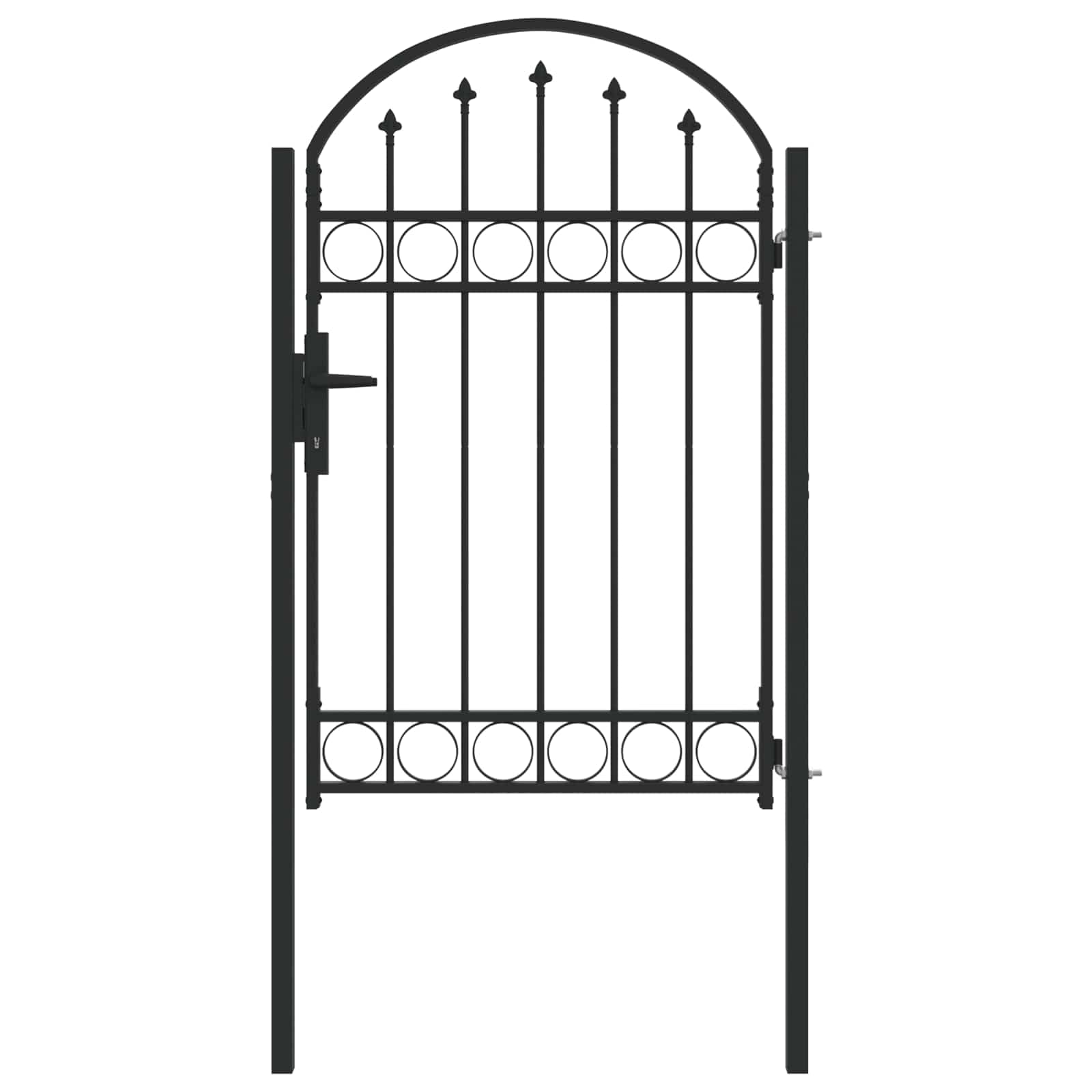 Vidaxl Grey Fence Gate Assen 100 X 150 Cm Powder-Coated Steel Lockable, Elegant Garden Gate, Durable Steel Perimeter Fence, Traditional Rectangular, Weather-Resistant, Low Maintenance Solution
