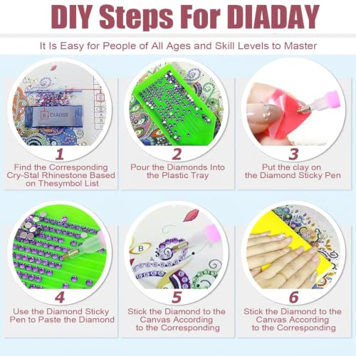 Image of Flavizo Diamond Painting Kit for Adults, DIY Craft with Drill Rhinestones Canvas, Creative Diamonds Artwork, Handmade Decoration Sparkling Home Wall Display (Pink Elephant)