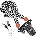 Wolven Soft Scarf Camera Neck Shoulder Strap Belt Compatible with All DSLR/SLR/Digital Camera (DC)/Instant Camera/Nikon/Canon/Sony/Olympus/Leica/Fujifilm Etc, Black Skull