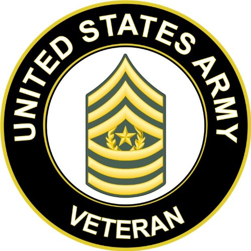 Army Veteran Window Sticker, Army Veteran Bumper Sticker MADE IN USA