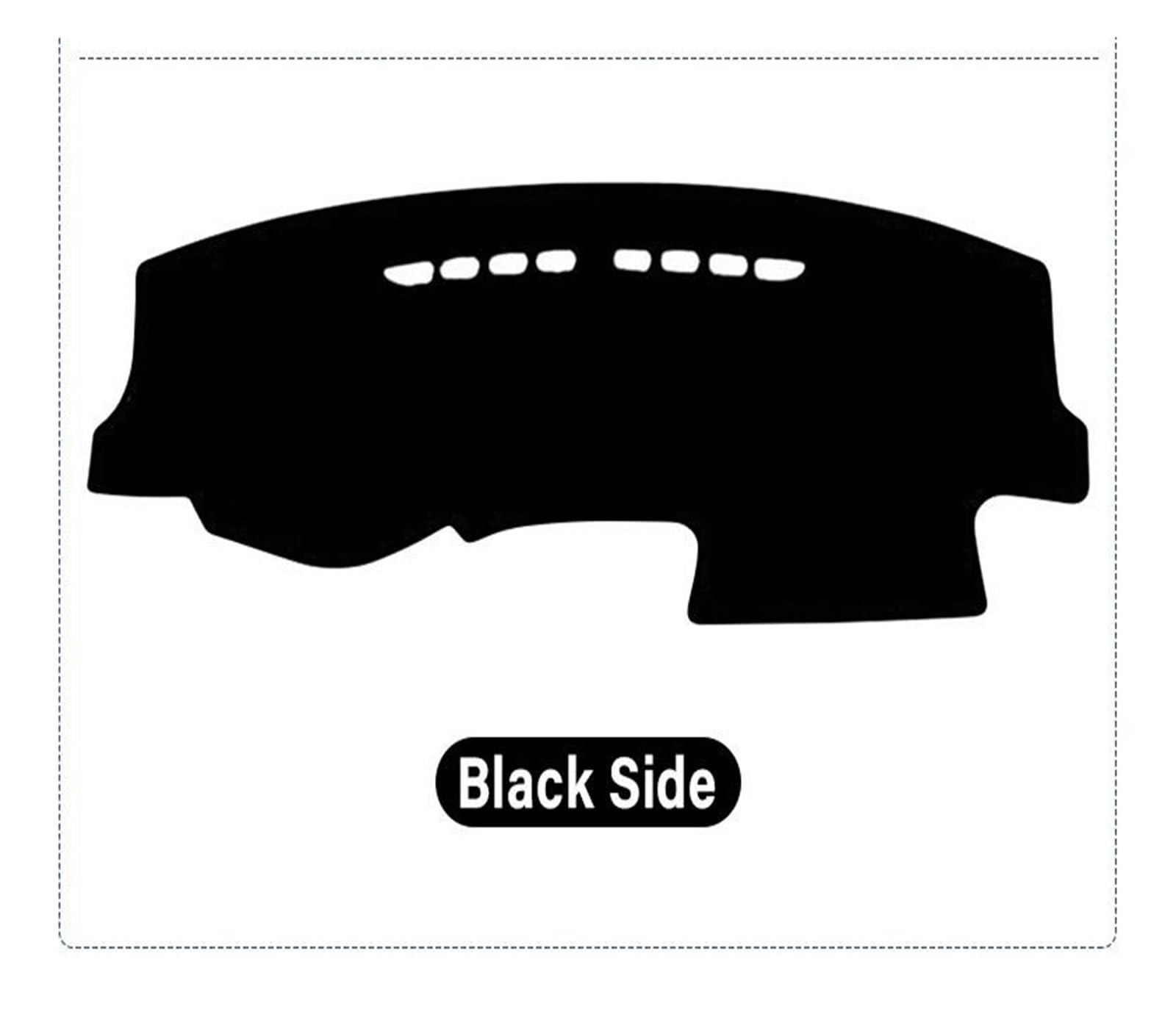 Per Go&lf 6 MK6 2008 2009 2010 2011 2012 Cruscotto dell'auto Evitare la copertura della luce Tappetino antiscivolo Strumento Tappeti Copri Cruscotto(A Black Side)