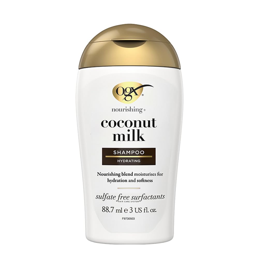 OGX Nourishing + Coconut Milk Moisturizing Shampoo | Strong & Healthy Hair Growth | Coconut Milk, Whipped egg proteins & Coconut Oil | Sulphate-Free Surfactants | Paraben-Free | 88.7ml-image-28