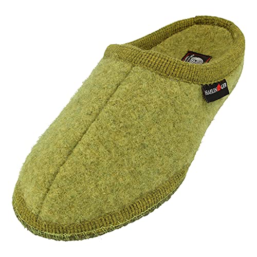 HAFLINGER Alaska almgrün, Wool Slipper, 7 US W