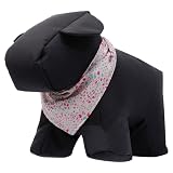 TOTTO - Bandana dla psa, rozmiar S, dwustronna z innym wzorem, akcesoria dla psów, wykonana w 100% z poliestru, mocna i trwała, łatwa do czyszczenia, nadruk w różowe serca wielokolorowe