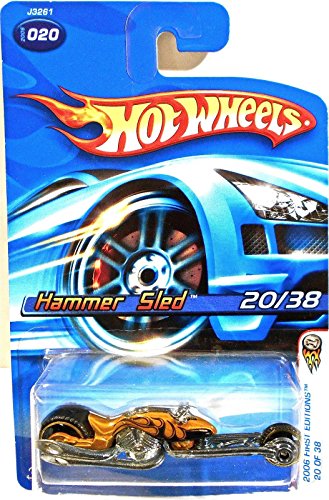 Hot Wheels 020 Hammer Sled 2006 First Editions 20 38 Gold Motorcycle