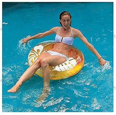 Image of Inflatable Swimming Rings for Adult| Printed Floater for Summer Fun|Circle Swim Tube for Pool Party, Lake, Beach| Swimmer Training Aid|Water Safety Float for Kids 9+ Pack of 1