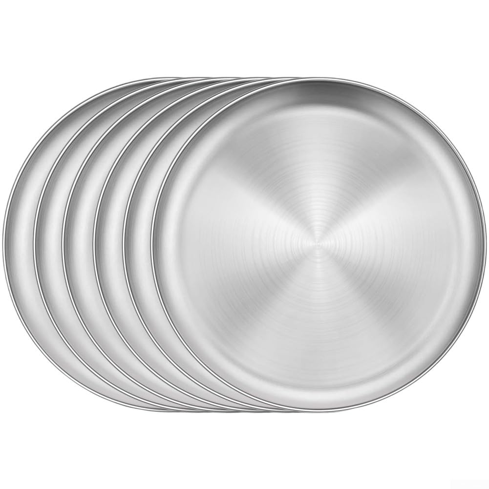 Per set di piatti in acciaio inox da 25,4 cm, leggero, lavastoviglie (4)