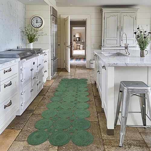 Tapis festonné vert en jute pour sublimer votre table de salle à manger - 3