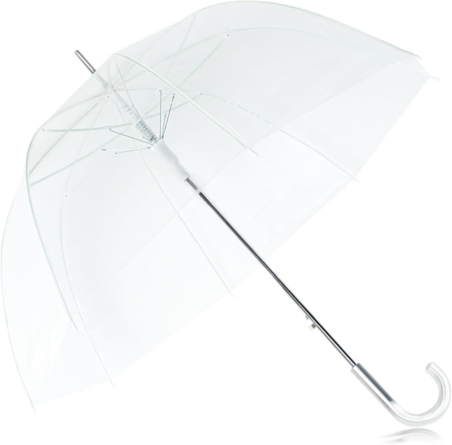 Clear Umbrellas for Rain Lightweight Windproof Large Clear Umbrella,Open Stick Umbrellas Fiberglass Frame Firm Durable Weddings,Graduation,Prom,Outdoor Events for Men and Women. Adult