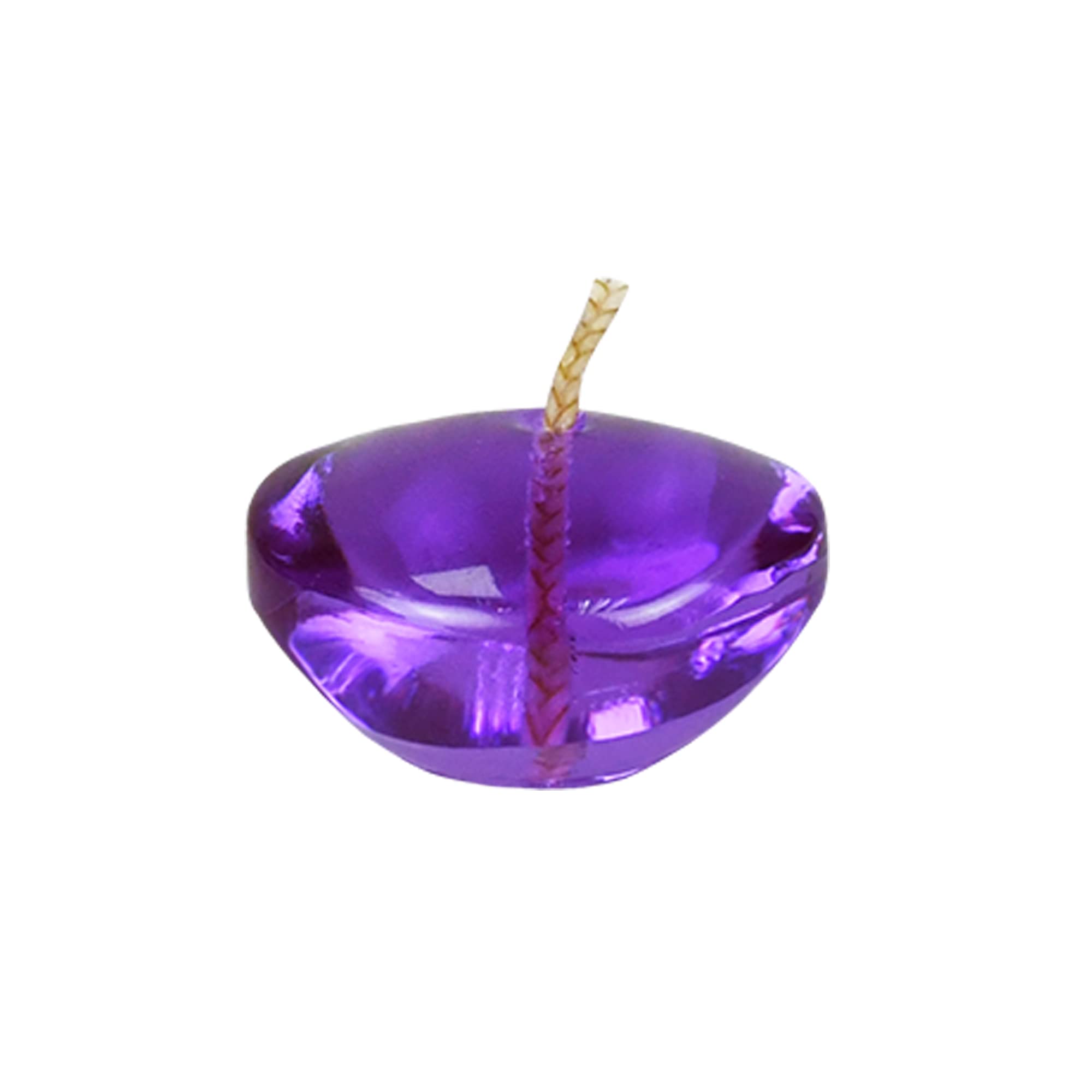 Zest Candle 12-Piece Floating Candles, 1.75-Inch, Clear Purple Gel