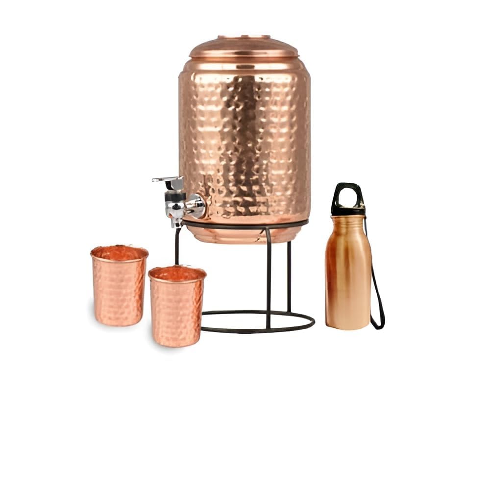 See full amazon price history chart for Creative Metal Artical 5 LTR Copper Water Dispenser + 2 Glass & Stand with Free 300ml Copper Bottle 5 Litre Hammered Copper Water Dispenser Container Pot with 1 Copper Glass Stand Pure Copper Creative Metal Artical 5 LTR Copper Water Dispenser + 2 Glass & Stand with Free 300ml Copper Bottle 5 Litre Hammered Copper Water Dispenser Container Pot with 1 Copper Glass Stand Pure Copper (B0D91SZ654) Amazon Price History, Amazon Price Tracker