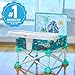 Bright Starts Disney Stitch Pop 'N Sit Portable Booster, Indoor/Outdoor Use, Floor Seat with Feeding Tray, Blue, 6 Mos - 3 Yrs