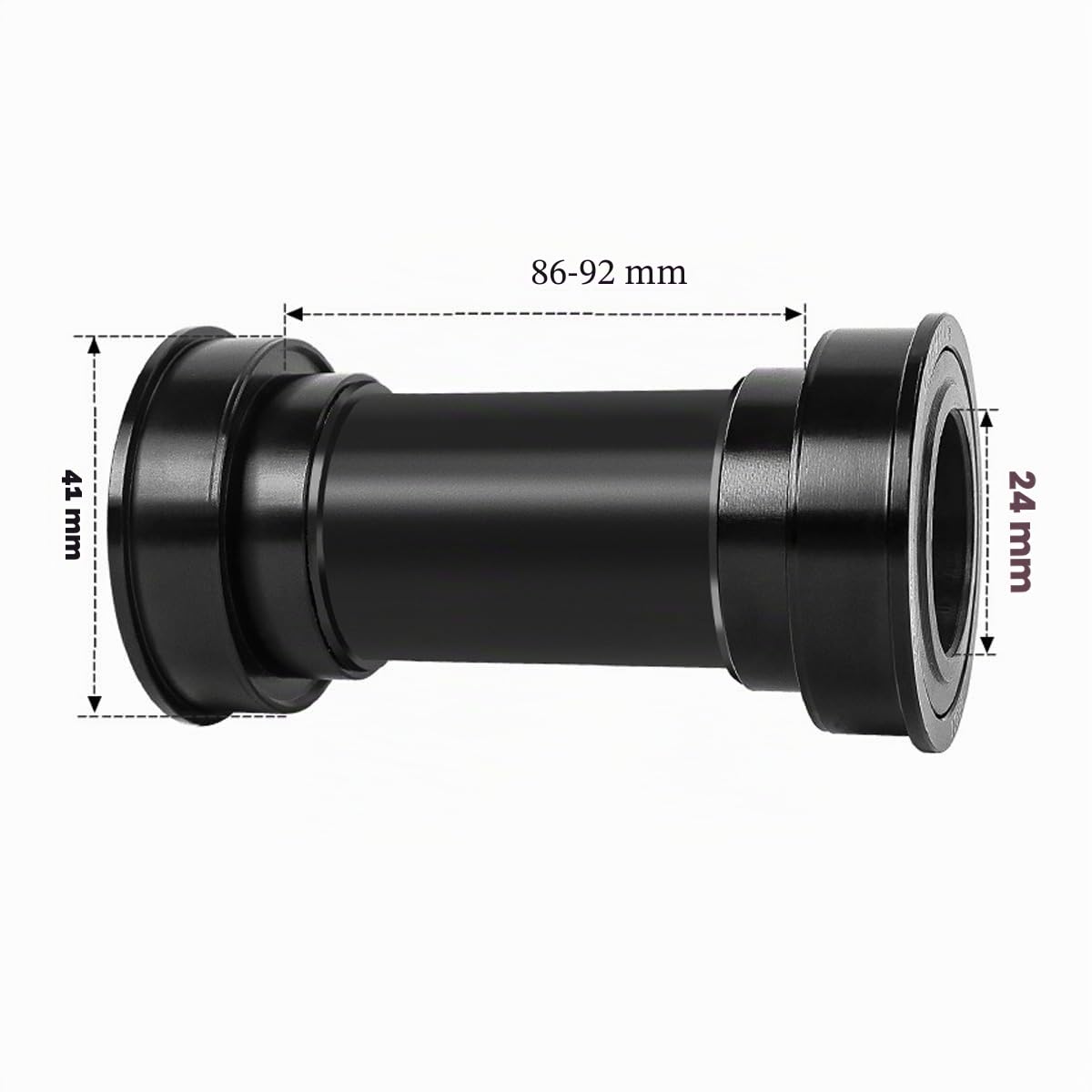 BB86 Roulement intérieur en céramique | T6-Alu + roulement en céramique | Pour SRAM/GXP | Boîtier de pédalier 86-92mm | Avec douilles de réduction