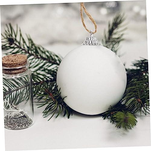 Accessoires sapin de Noël blancs aspect neige en mousse haute densité - 7
