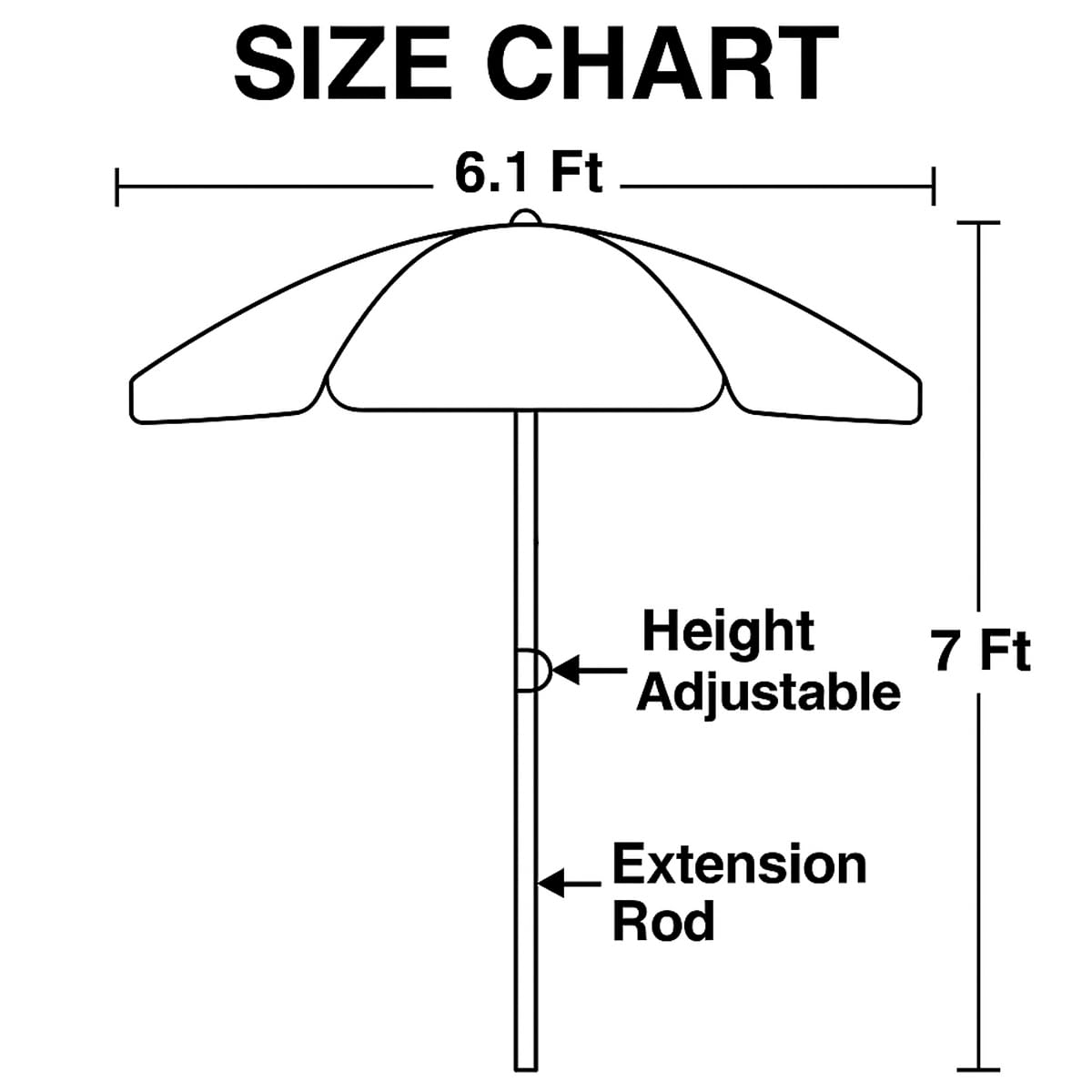 Parasol ogrodowy bez stojaka, 2,1 m, zewnętrzny duży baldachim, parasol tarasowy (wielokolorowy), wielobarwny, 42in