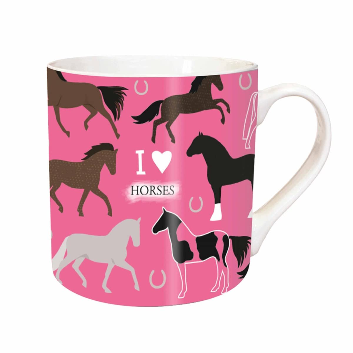 ORTCI Elico I Love Horses Chunky Mug in Gift Presentation Box
