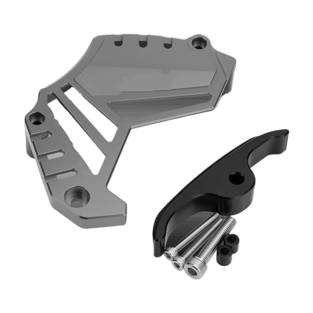 Osłona łańcucha Osłona Czujnika Przedniego Łańcucha Pasuje Do Svartpilen 801 CNC 6061 Aluminiowa Ochrona 16-zębowe Koła Zębate Motocyklowego Łańcucha Ochraniacz(Black)