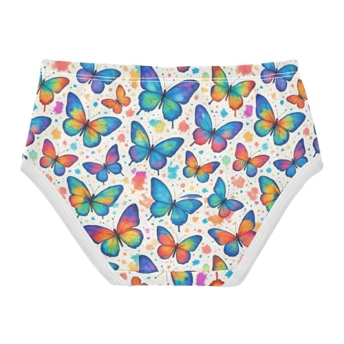 Animal Girls Underwear Toddlers 2t Cotton Little Girl Panties Colorful Watercolor Gradient Butterflies Underpants Briefs2