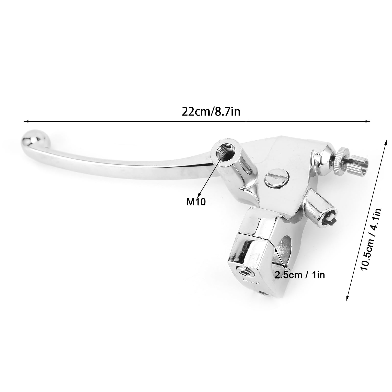 Maître-cylindre de frein et d'embrayage hydraulique pour guidon, levier d'embrayage hydraulique gauche/droite, maître-cylindre de frein pour guidon de moto et VTT de 2,5 cm