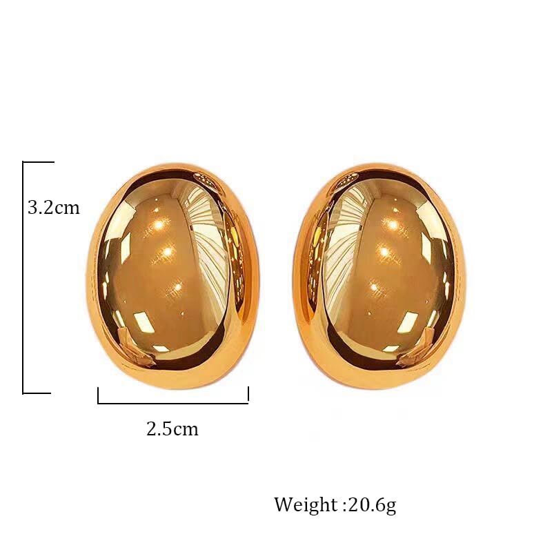 Silver and Gold Chunky Hoop Earrings for Women - Large, Thick, Big Bold Statement Fashion Earrings4